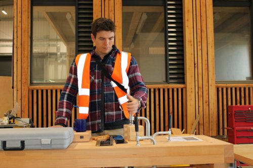NMITE Timber TED student in workshop